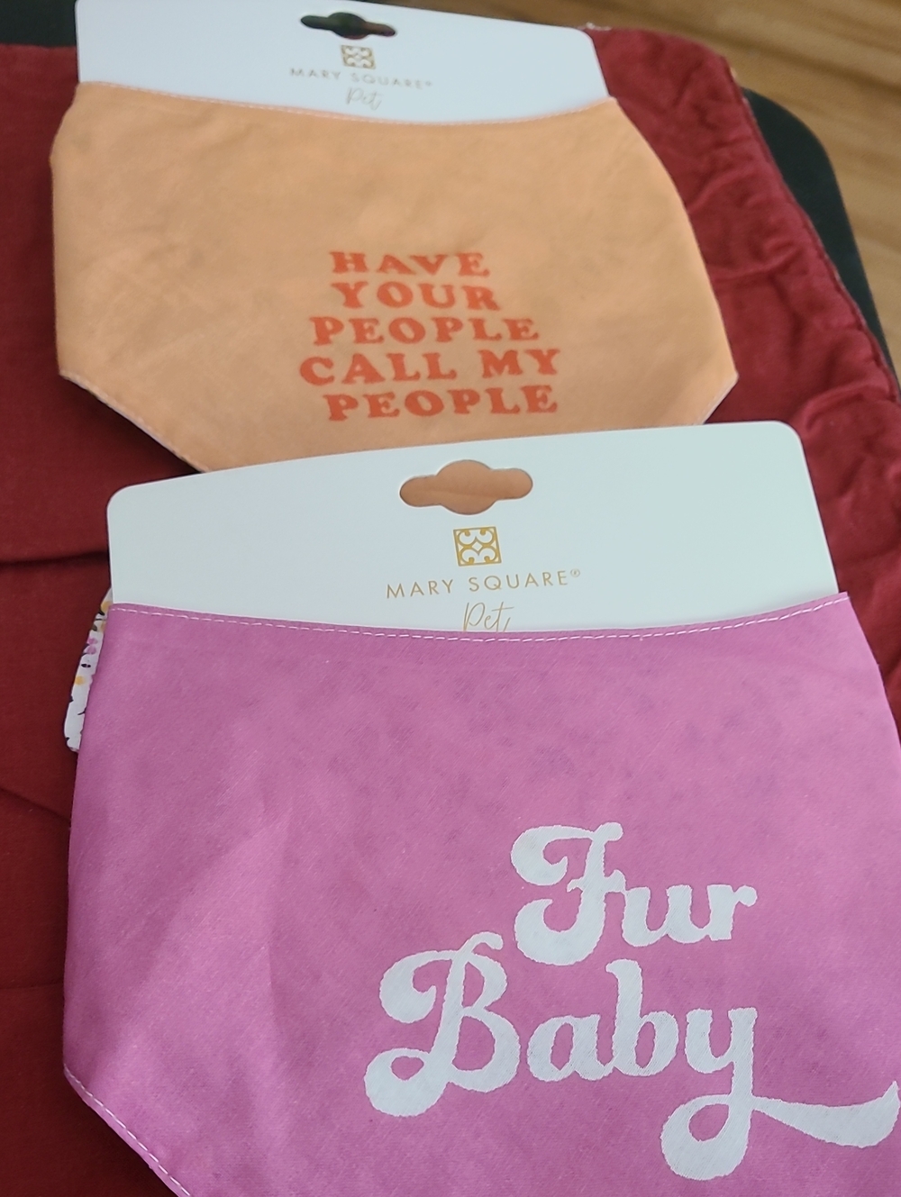 Pet Bandanas- Pink and Peach